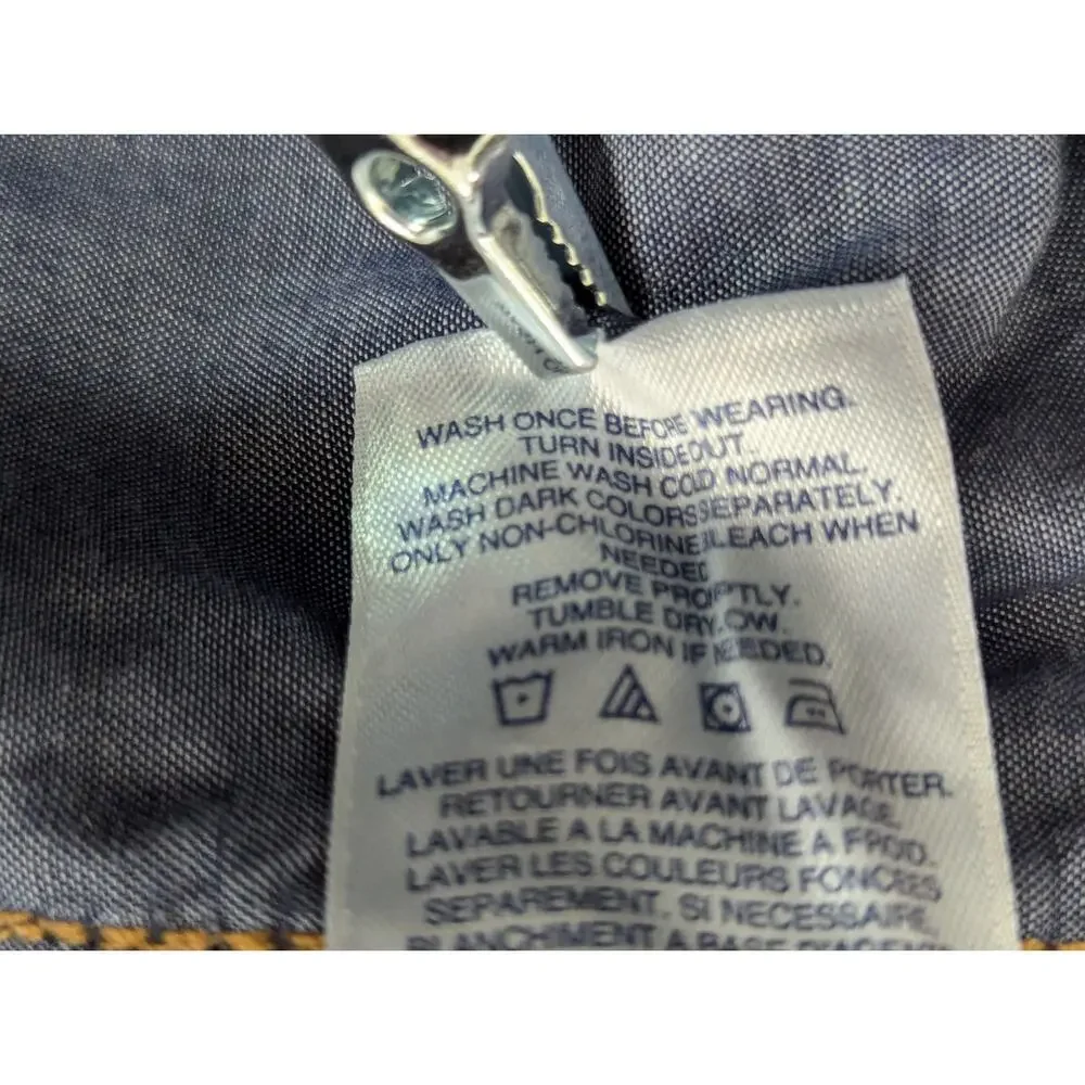 LANDS' END! CLASSIC FIT STRAIGHT LEG 5 POCKET BLUE DENIM MENS JEANS PANTS! SZ 44 - Picture 12 of 13